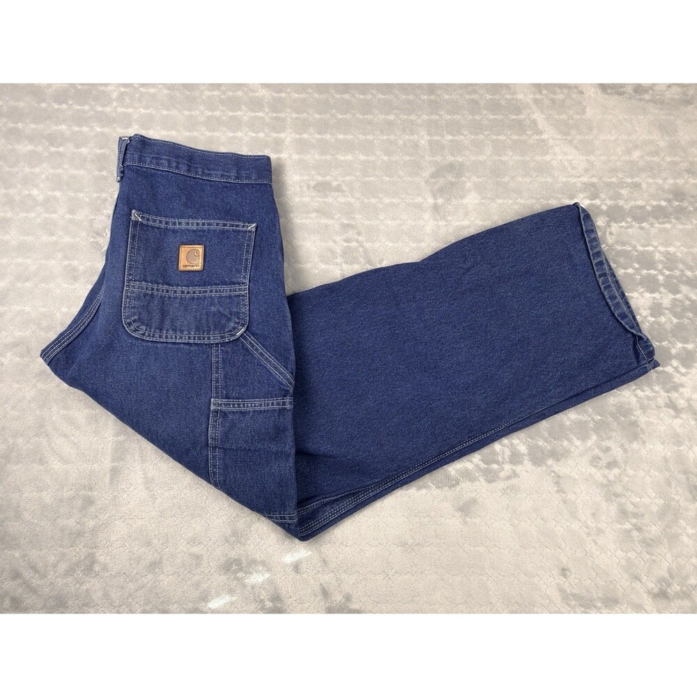 Carhartt Jeans Men's 30x28 Carpenter Original Fit Dungaree B13-DST Dark Wash